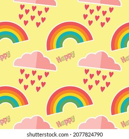 valentine's day cute things seamless pattern vector