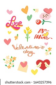 Valentines day cute vector illustration. For decoration and greetings for love ones. Boyfriend and Girlfriend. cute love illustration