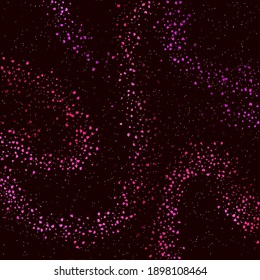 Valentine's Day dark vector background with colorful hearts