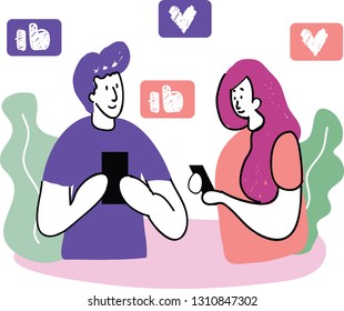 Valentine's Day dating events and speed dating concept ,for mobile app business  love,Vector 3d isometric illustration.