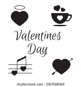 Valentines Day decor design vector elements. Valentine day vecto