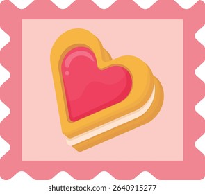 Valentine's Day Decoration Cute Pink Pastel Design Valentine Love Happy Heart's Day Stationery Stamp Post Letter Post Office