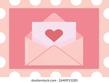 Valentine's Day Decoration Cute Pink Pastel Design Valentine Love Happy Heart's Day Stationery Stamp Post Letter Post Office