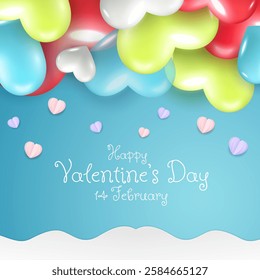 Valentine's Day decoration for invitation card background. 