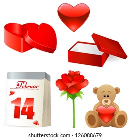 Valentine's day decoration - vector illustration