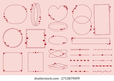 Elemento decorativo del marco del día de San Valentín, marco del corazón