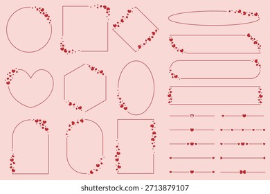 Elemento decorativo del marco del día de San Valentín, marco del corazón