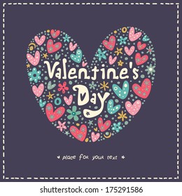 Valentine's Day. Decorative heart for your design.
