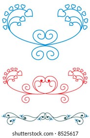 Valentine's day decorative line art