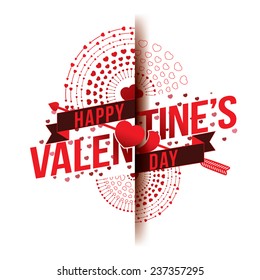 Valentine's day design background. Vector illustration