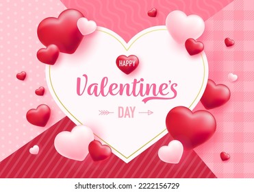 Valentine's day design banner background.