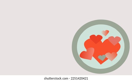 Valentine's day design. Creative illustration  Romantic background, Place for text. Love concept for happy mother's day, valentine's day, birthday, women's day.