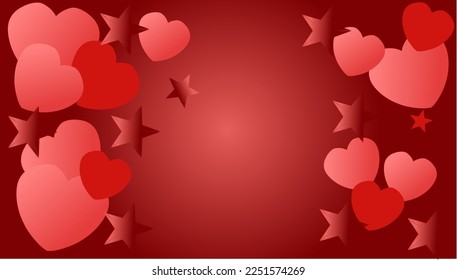 Valentine's day design. Creative illustration  Romantic background, Place for text. Love concept for happy mother's day, valentine's day, birthday, women's day.