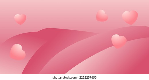 Valentine's day design. Creative illustration  Romantic background, space for text. Love concept for happy mother's day, valentine's day, birthday, women's day, etc