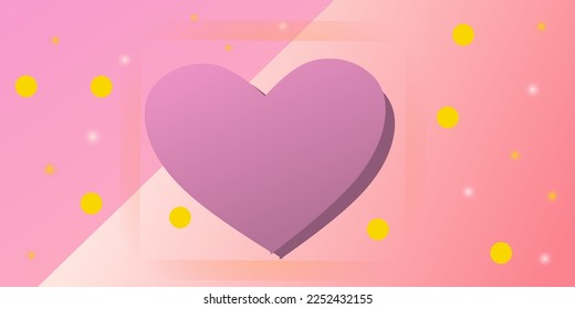 Valentine's day design. Creative illustration  Romantic background, space for text. Love concept for happy mother's day, valentine's day, birthday, women's day, etc