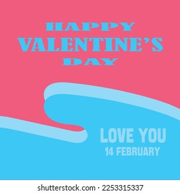 Valentine's day design with creative love composition of the hearts. Vector illustration. Holiday banner, web poster, flyer, stylish brochure, greeting card, cover. Romantic background