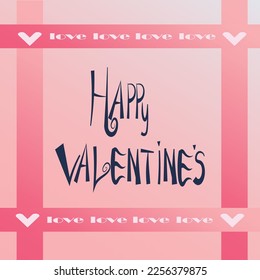 Valentine's day design with creative love composition of the hearts. Vector illustration. Holiday banner, web poster, flyer, stylish brochure, greeting card, cover. Romantic background