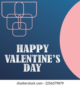 Valentine's day design with creative love composition of the hearts. Vector illustration. Holiday banner, web poster, flyer, stylish brochure, greeting card, cover. Romantic background