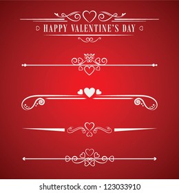 Valentines day design decorative vector elements