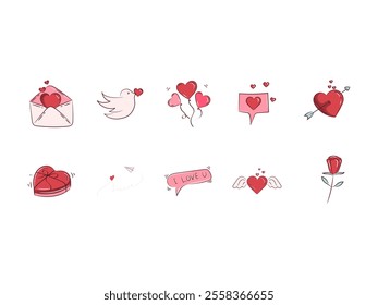 Valentines Day Design Element Set