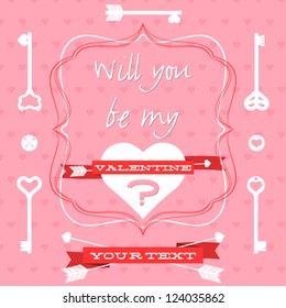 Valentine's Day design elements