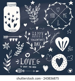 Valentine's day design elements. EPS 10.