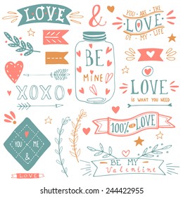 Valentine's day design elements. EPS 10.