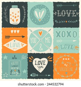 Valentine's day design elements. EPS 10.
