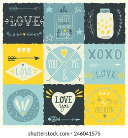 Valentine's day design elements. EPS 10.