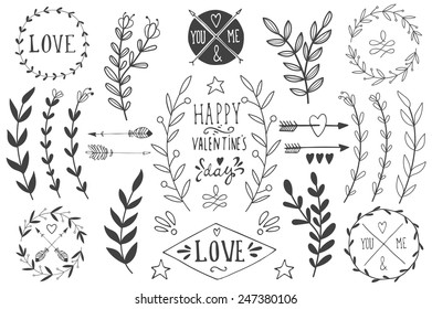 Valentine's day design elements. EPS 10.