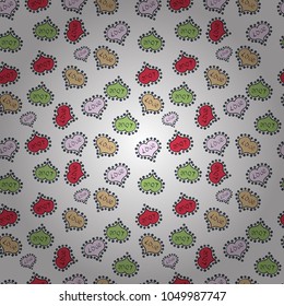 Valentines Day design. Elements on white, neutral and black colors. Seamless Love pattern with hand drawn doodle hearts.