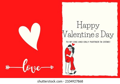 Valentine's day design. Greeting card for your partner. Foldable, printable brochure with hearts on a red background. Holiday poster, web banner, flyer, stylish brochure, greeting card, cover romantic