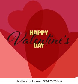 Valentine's day design. Happy Valentine's Day card, banner with heart.  