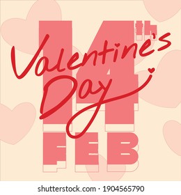 Valentine's Day design. Heart and romantic ornament.Holiday banner, web poster, flyer, stylish brochure, greeting card, cover. Romantic background