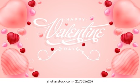 Valentine's Day design. With Heart shaped. Vector Illustration. Eps 10