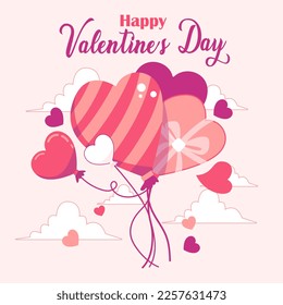 Valentine's day design. Holiday banner, web poster, flyer, stylish brochure, greeting card, cover. Romantic background