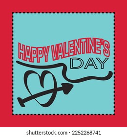 Diseño de San Valentín con amor. Ilustración vectorial. Banner de vacaciones, afiche web, volante, folleto elegante, tarjeta de saludo, portada. Antecedentes románticos