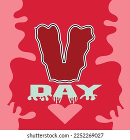 Valentine's day design with love. Vector illustration. Holiday banner, web poster, flyer, stylish brochure, greeting card, cover. Romantic background
