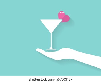  Valentine's day design. Minimal Vector Background,