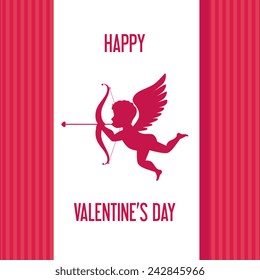Valentines day design over red background, vector illustration.