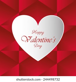Valentines day design over red background,vector illustration.
