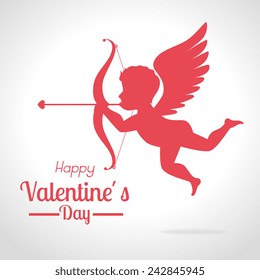 Valentines day design over white background, vector illustration.
