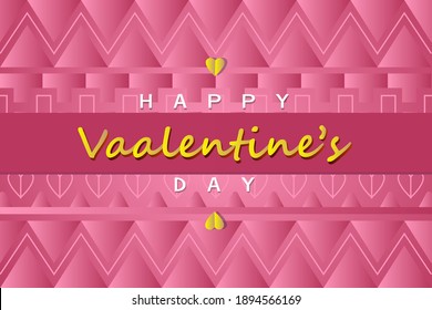 Valentine's day design, romantic valentine's day heart background with happy valentine's day typography in white. Holiday banners, web posters, flyers, stylish brochures, greeting cards,covers,social.