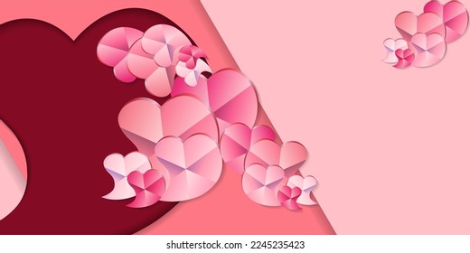 Valentine's Day design template for vouchers, banners and more