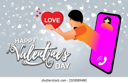 Valentine's day design. Vector cute objects and elements for Valentine's Day