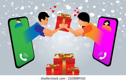 Valentine's day design. Vector cute objects and elements for Valentine's Day
