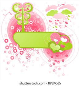 Valentinstag Design. Vektorgrafik.