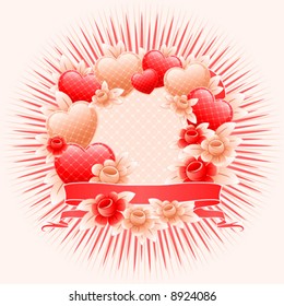 Valentines Day design. Vector illustration.