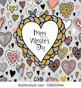 Valentine's Day designs romantic greeting card.
