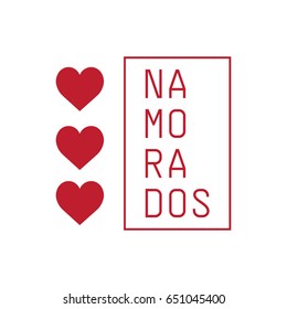 Valentines Day (dia dos namorados) romantic greeting card